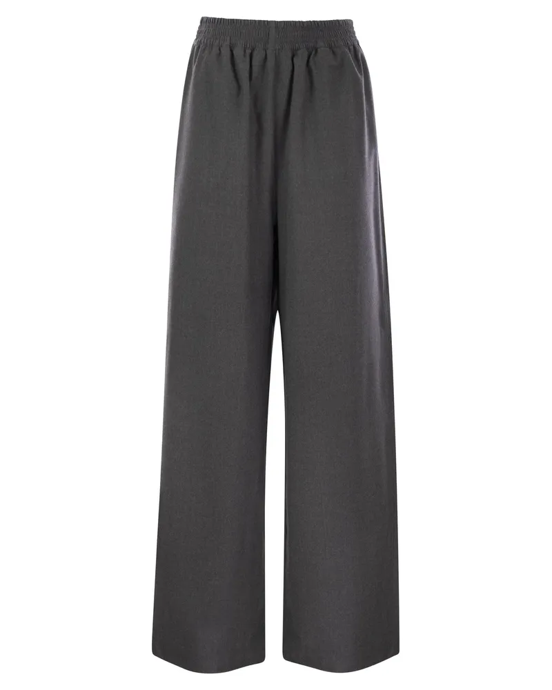 Fabiana Filippi breite Flanellhose Anthracite