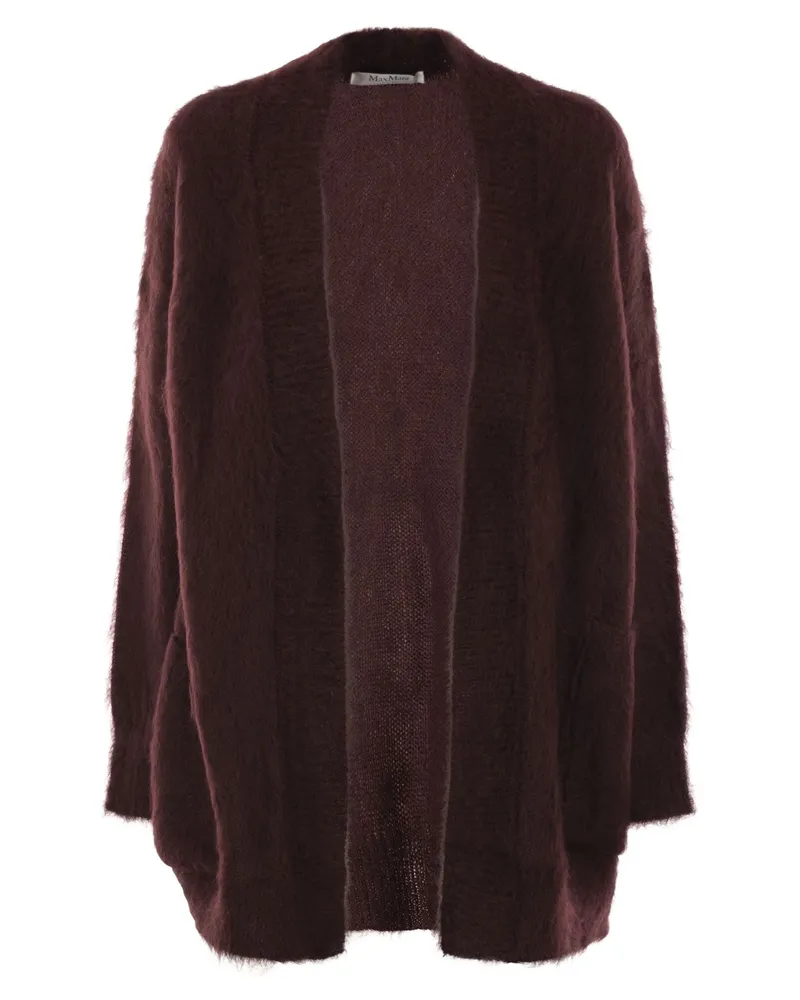 Max Mara Affetto1234 Strickjacke aus Mohairgarn Bordeaux