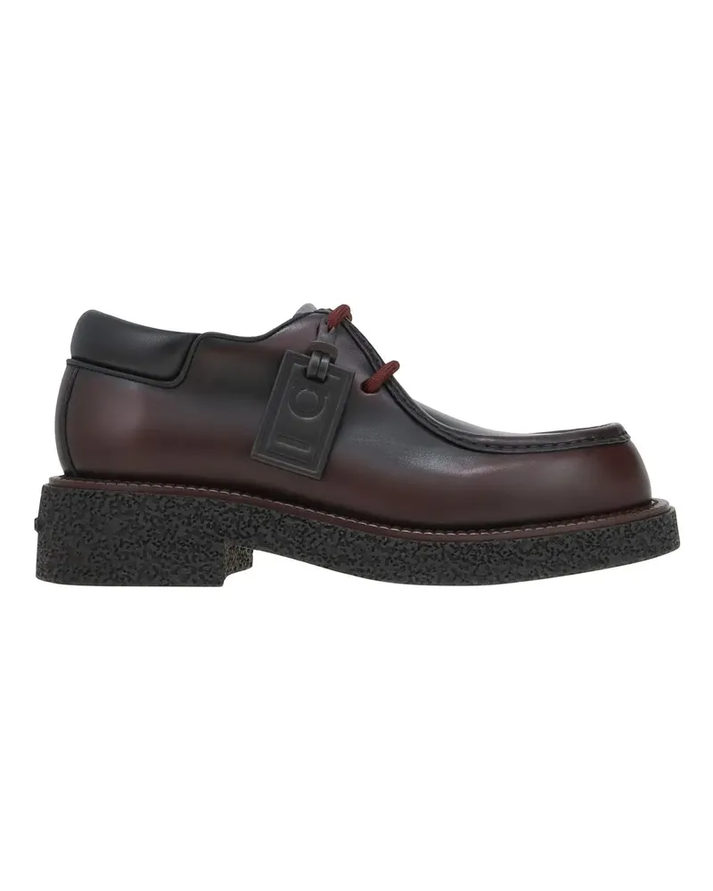 Ferragamo Schnürungs Derby Schuhe Red