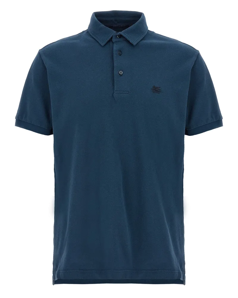 Etro Pegaso' Polo -Shirt Blue