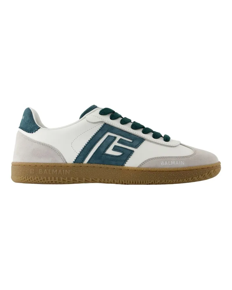 Balmain Swan Sneakers Balmain Ledergrün Green