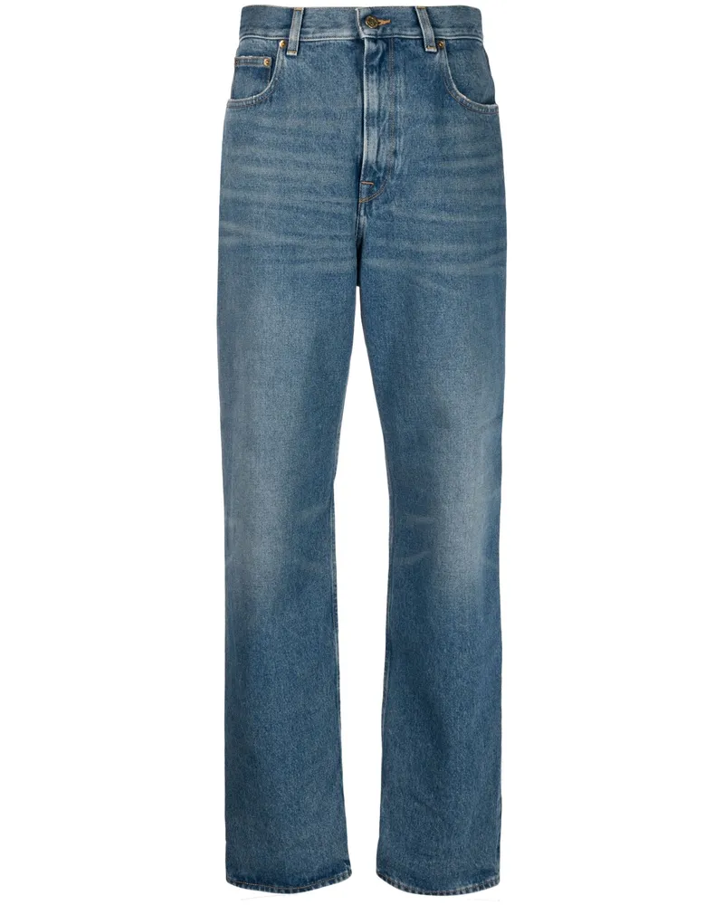 Golden Goose Golden Gans Golden W 's Kim mittelgroßer Stein gewaschen Denim 