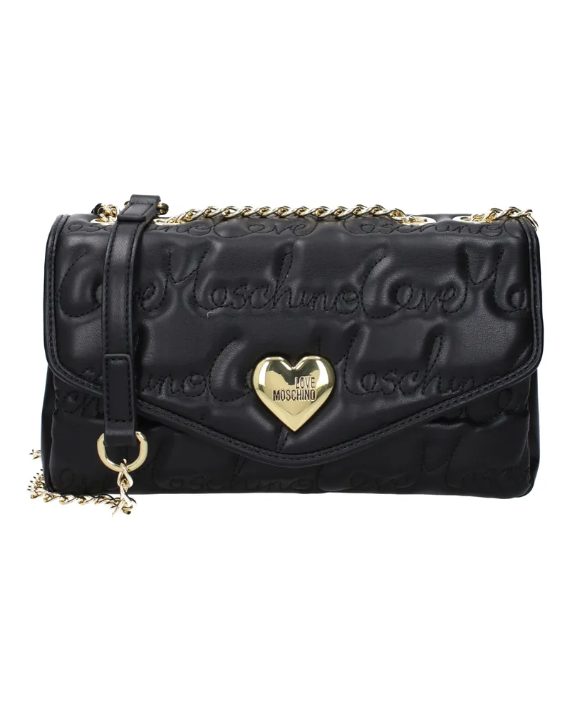 Moschino Damens Umhängetaschen Polyurethan Schwarz -