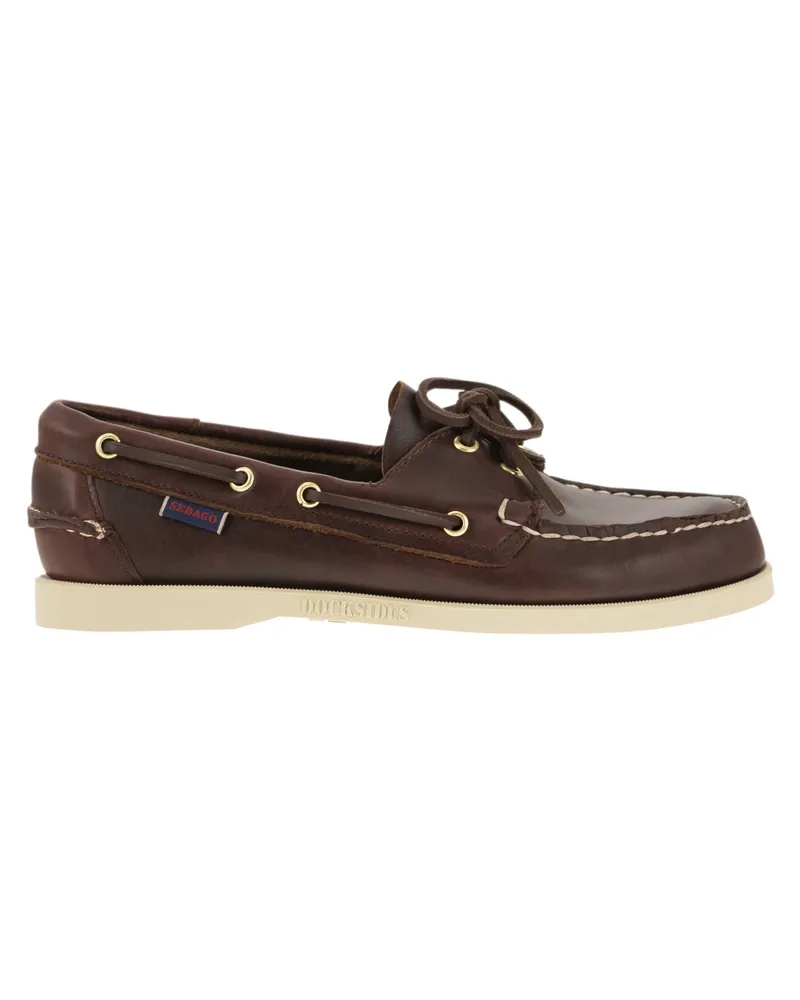 Sebago Docksides Portland Ledermocasin Burgundy