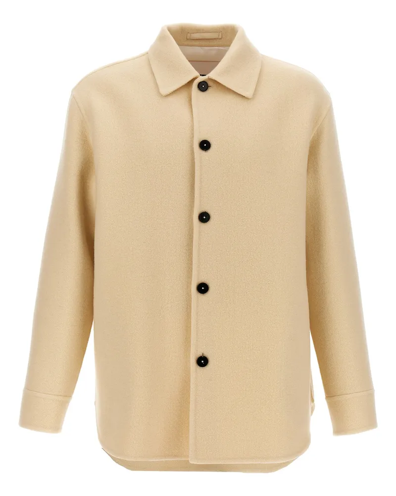 Jil Sander Wollmantel Beige