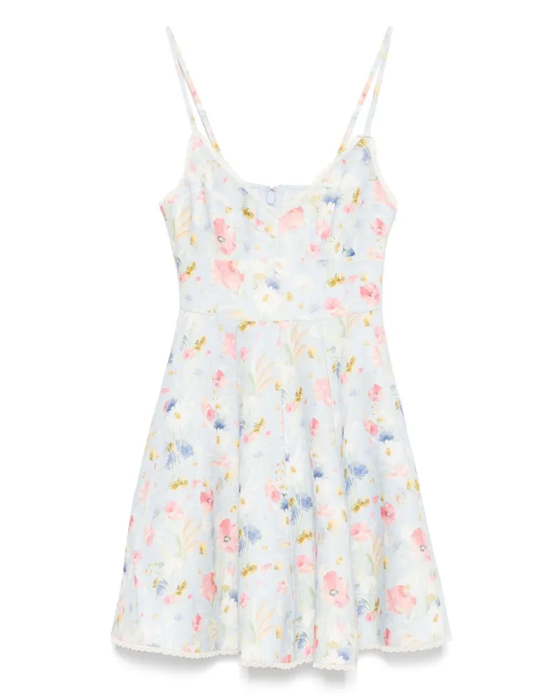 Zimmermann Lucky Leinen Mini Kleid Clear