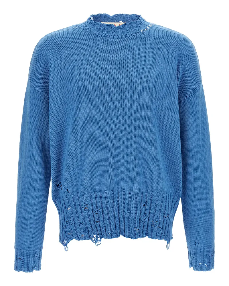 Marni Logo Stickpullover Blue