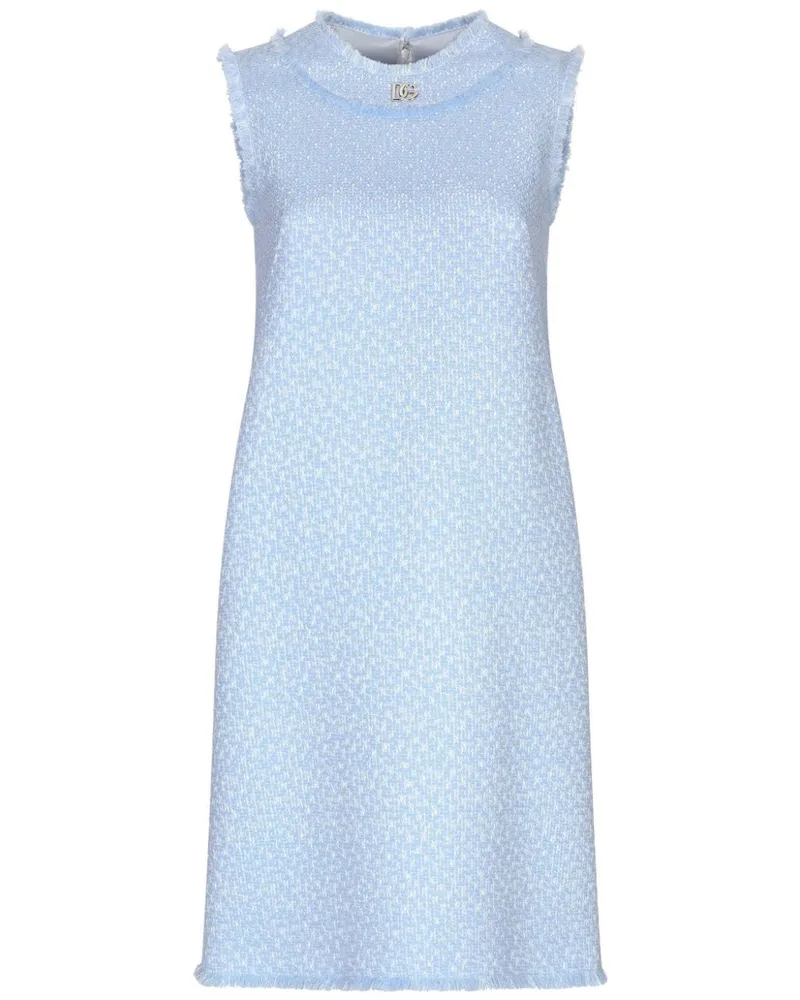 Dolce & Gabbana Tweed Mini Kleid Clear