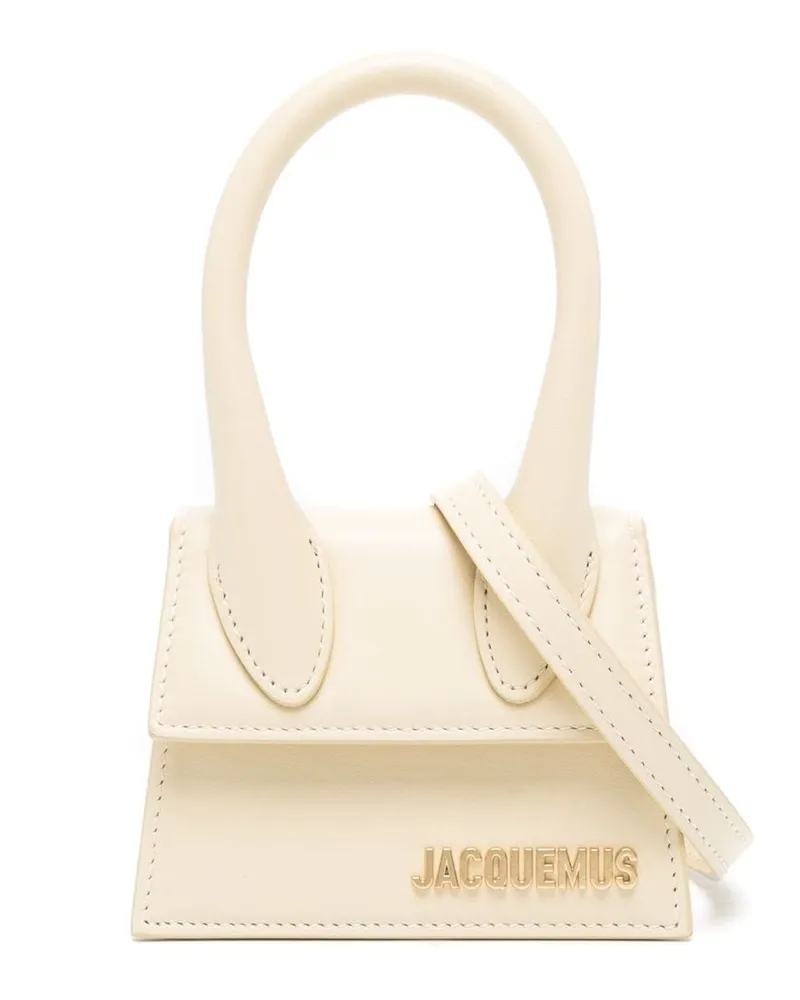 Jacquemus Le Chiquito Leder Mini -Tasche Elfenbein