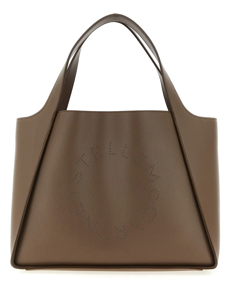 Stella McCartney Logo Einkaufstasche Brown
