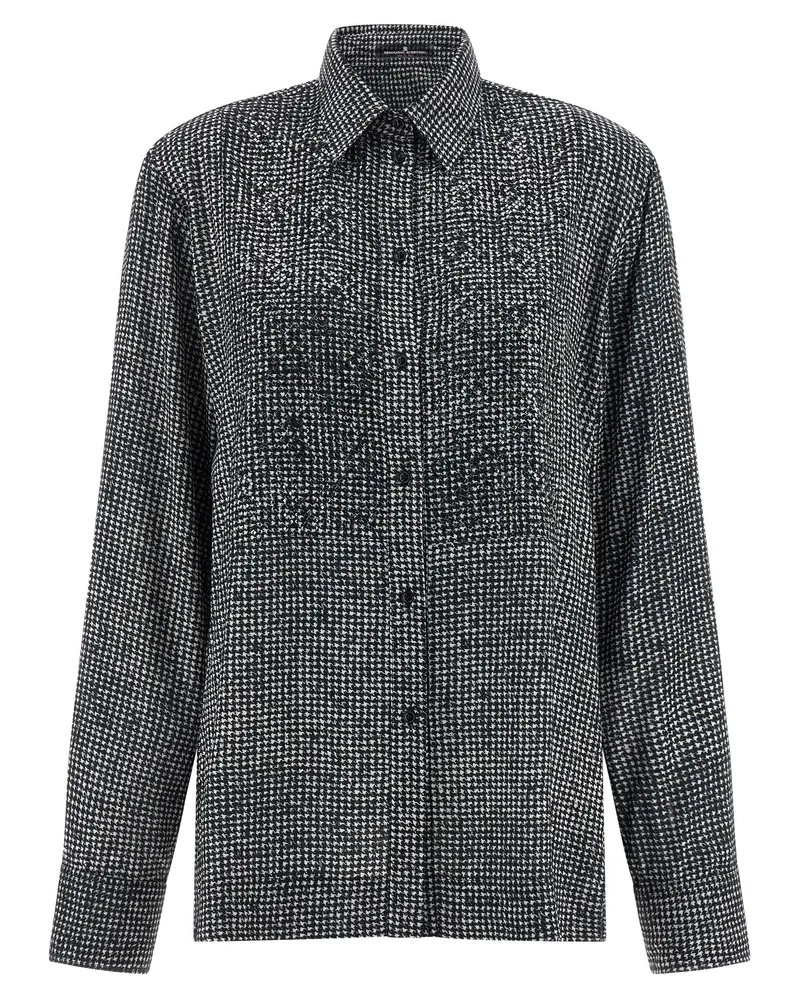 Ermanno Scervino Strass-Plastron-Hemd White