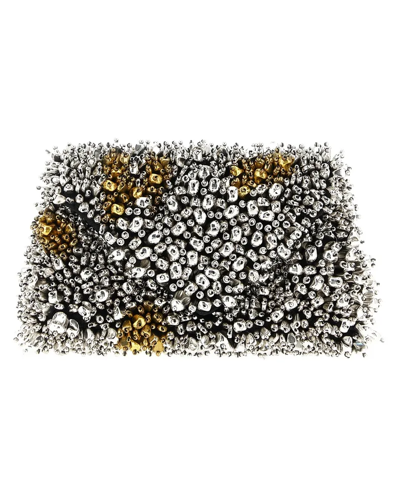 Dries van Noten Trocknen Van Note "verschönerte Umschlag" -Kupplung Silver