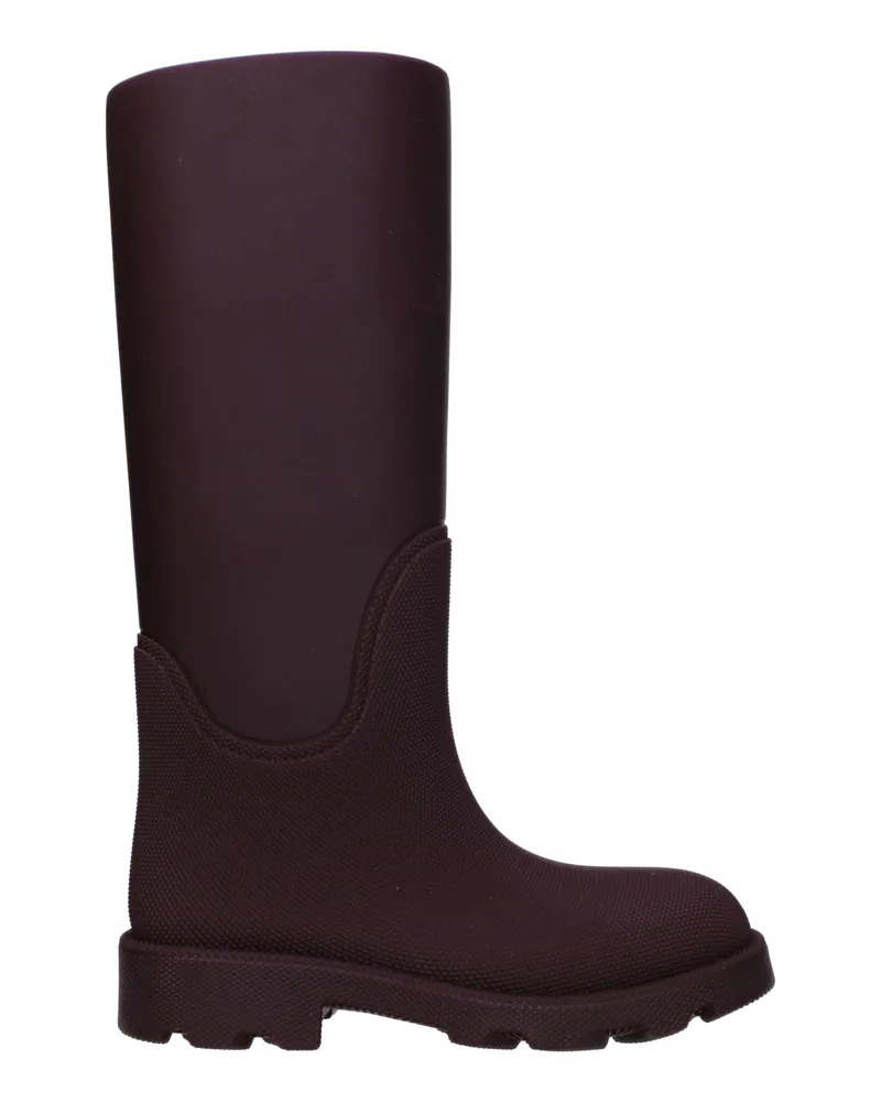 Burberry Women Boots Gummi Rot/Bordeaux -