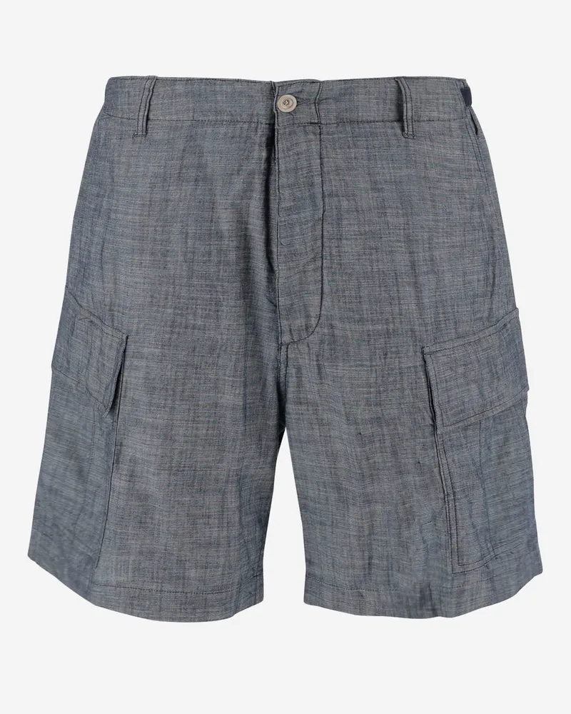 C.P. Company CP -Firma Chambray Cargo Shorts Grey
