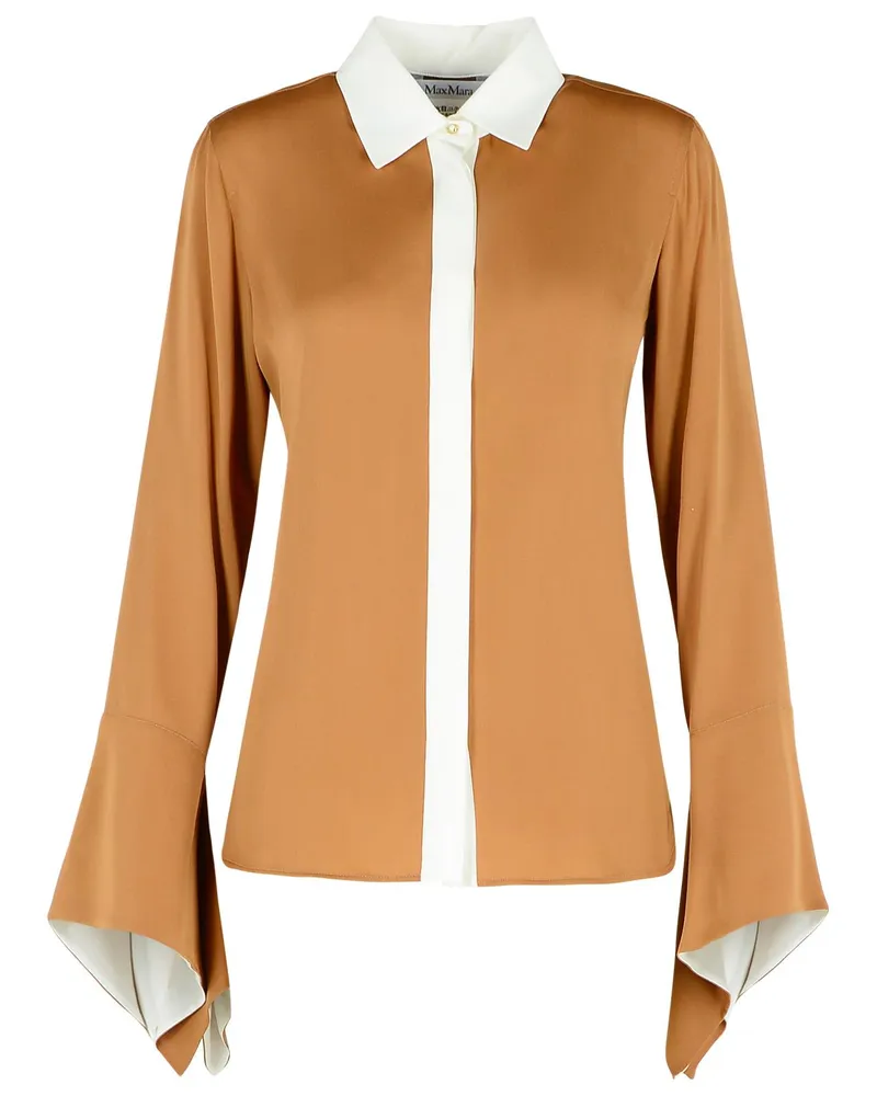 Max Mara Pio' beige Seidenhemd Beige