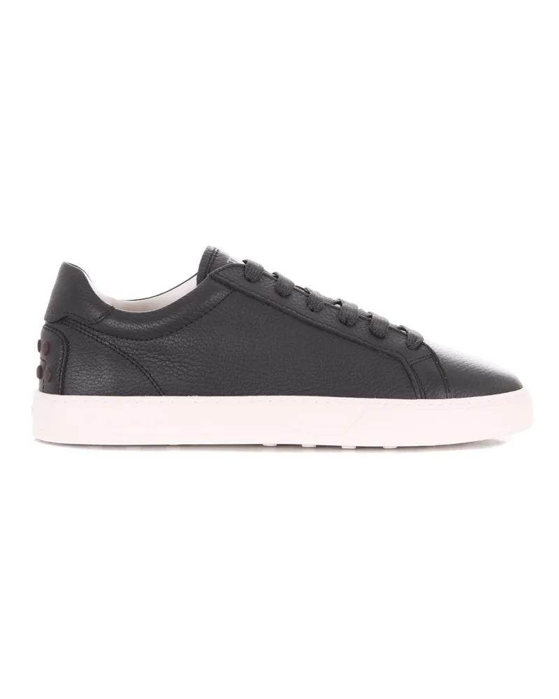 TOD'S Tod 's Turnschuhe aus Kieselleder Dark