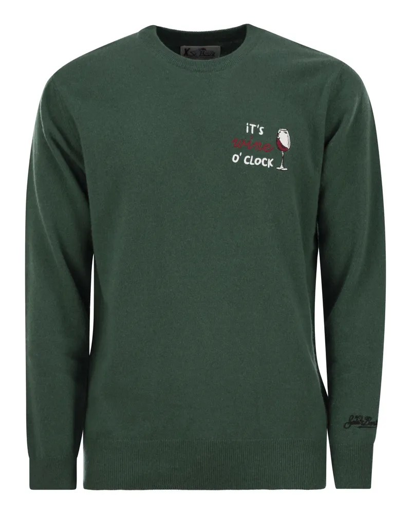 MC2 Saint Barth It 'Wein o' Uhr Wolle und Kaschmir -Mischpullover Green