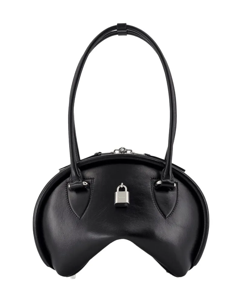 Acne Studios Bowlina Mini Umhängetasche  Leder schwarz Schwarz