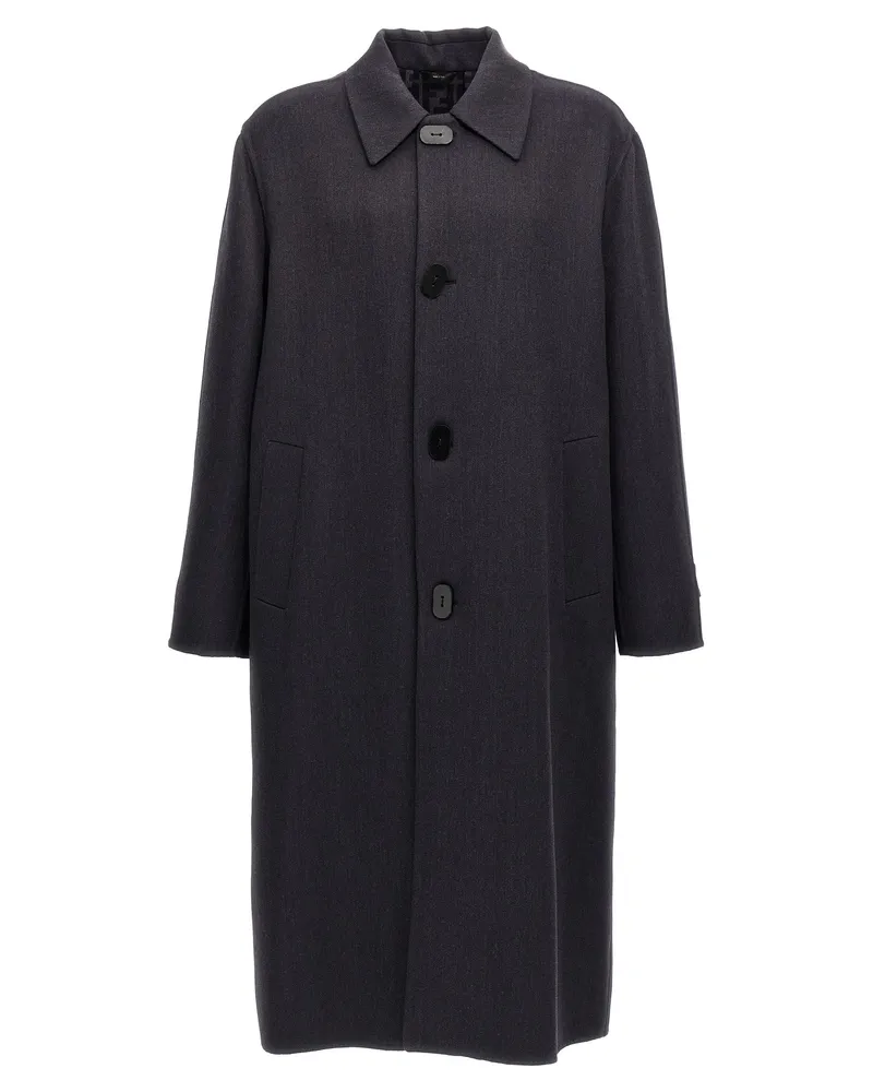 Fendi Doppelwollmantel Blue
