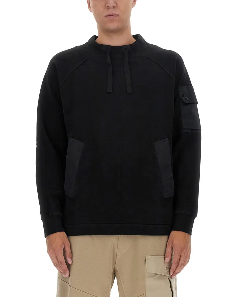 Ten c Zehn c Baumwoll -Sweatshirt Black