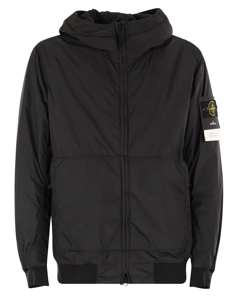 Stone Island gepolsterte Jacke mit tropfsicher und windbeständig Black