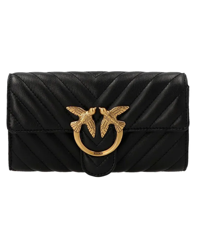 Pinko portafoglio 'Love Bag One Wallet Chevron Schwarz