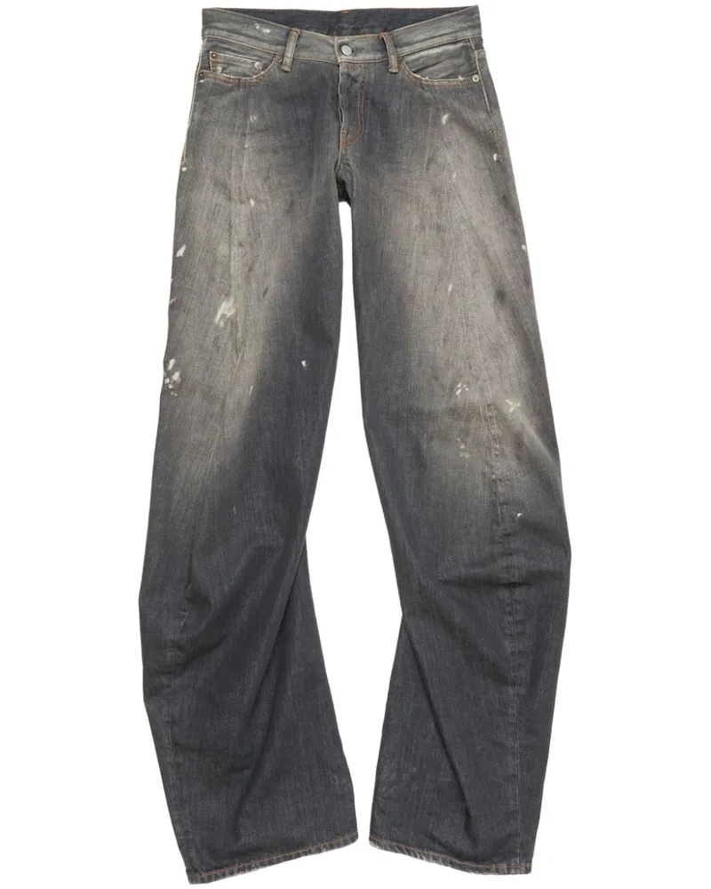 Acne Studios Denim-Jeans mit weitem Bein Black