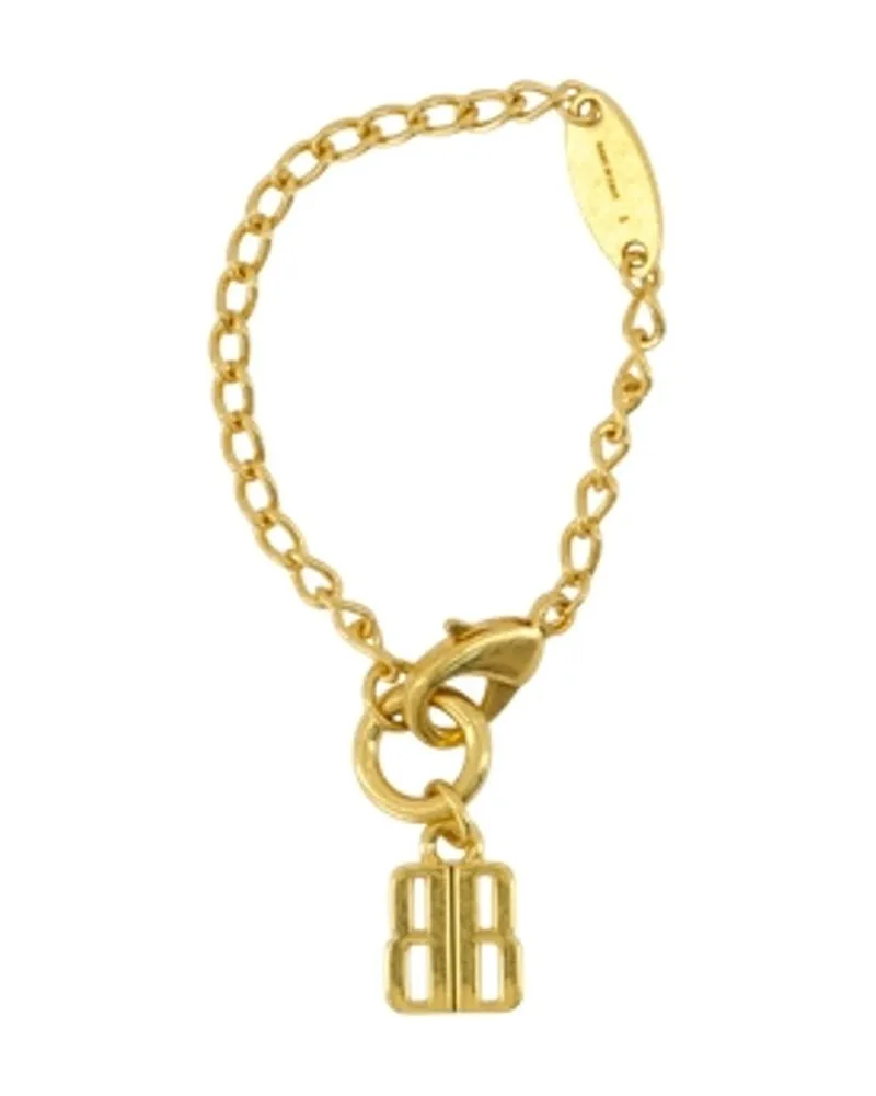 Balenciaga Nano dünnes Armband  Metall Gold Gold