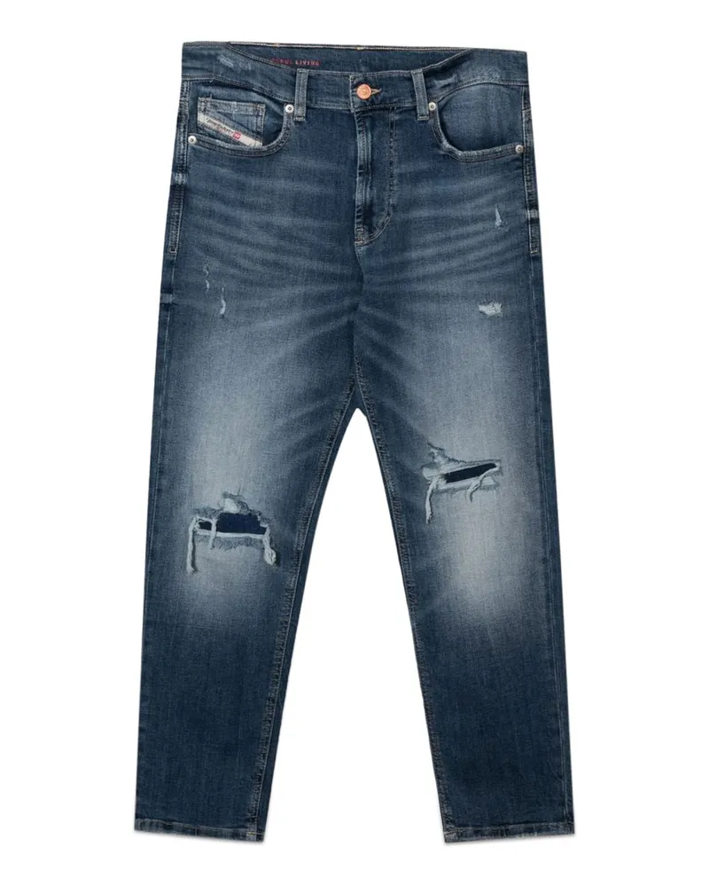 Diesel Dieselkinder Lucas Jeans mit Patch -Pausen Blue