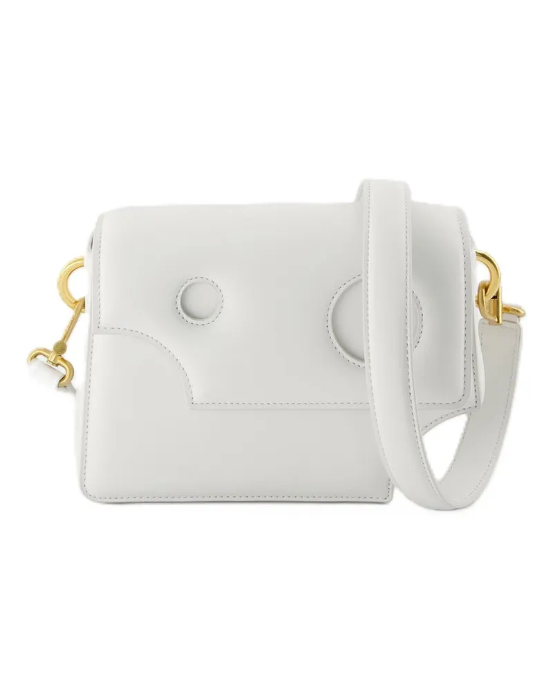 OFF-WHITE Burrow 22 Crossbody aus weißem weißem Leder Weiß