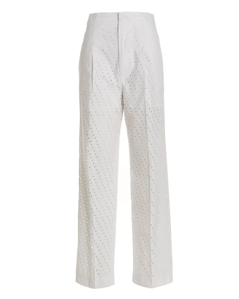 NUDE Nackte sichtbare Knopfjeans Weiß