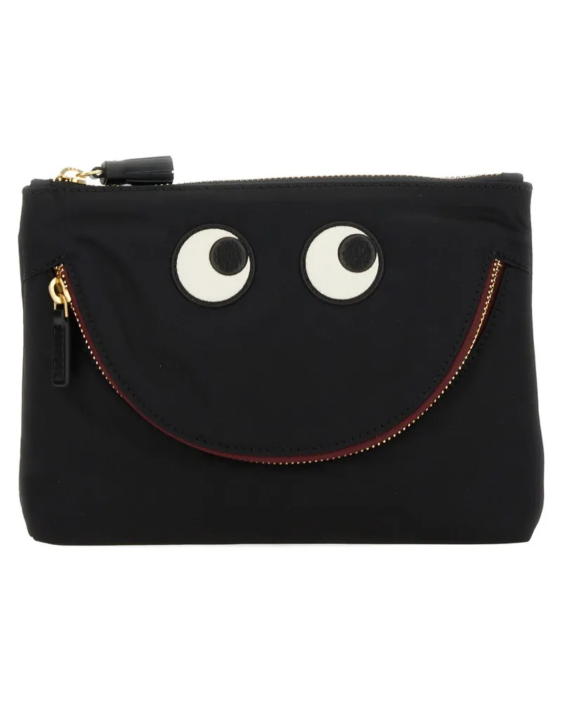 Anya Hindmarch fröhliche Augen" Beutel Black