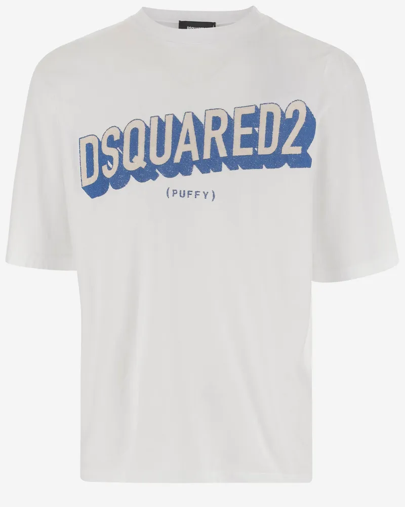 Dsquared2 Baumwoll -T -Shirt mit Logo White