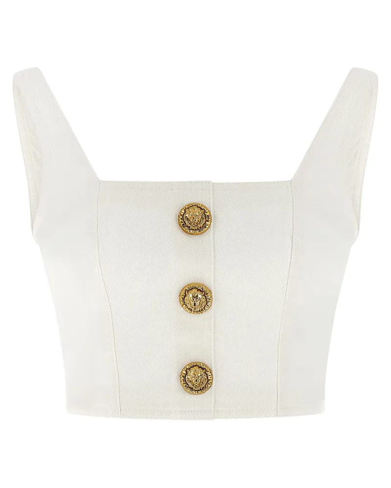 Balmain Knopfoberteil White