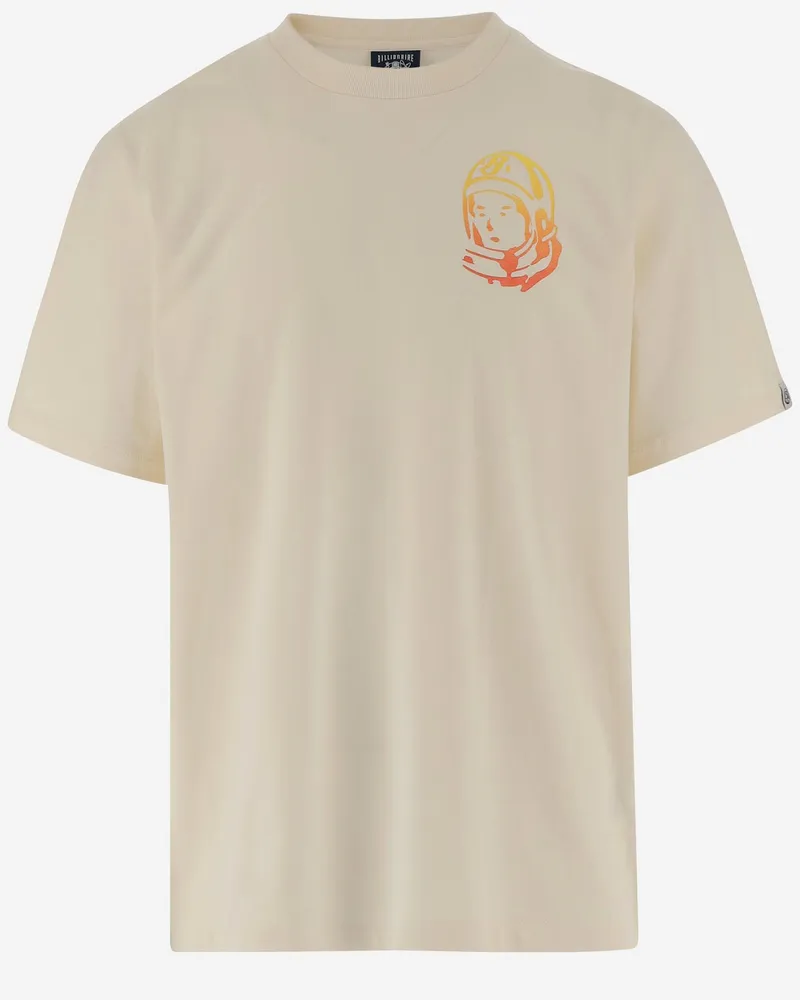 Billionaire Milliardär Baumwoll -T -Shirt mit Logo Beige