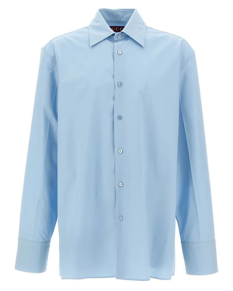 Gucci Hemd mit geprägtem Logo Light