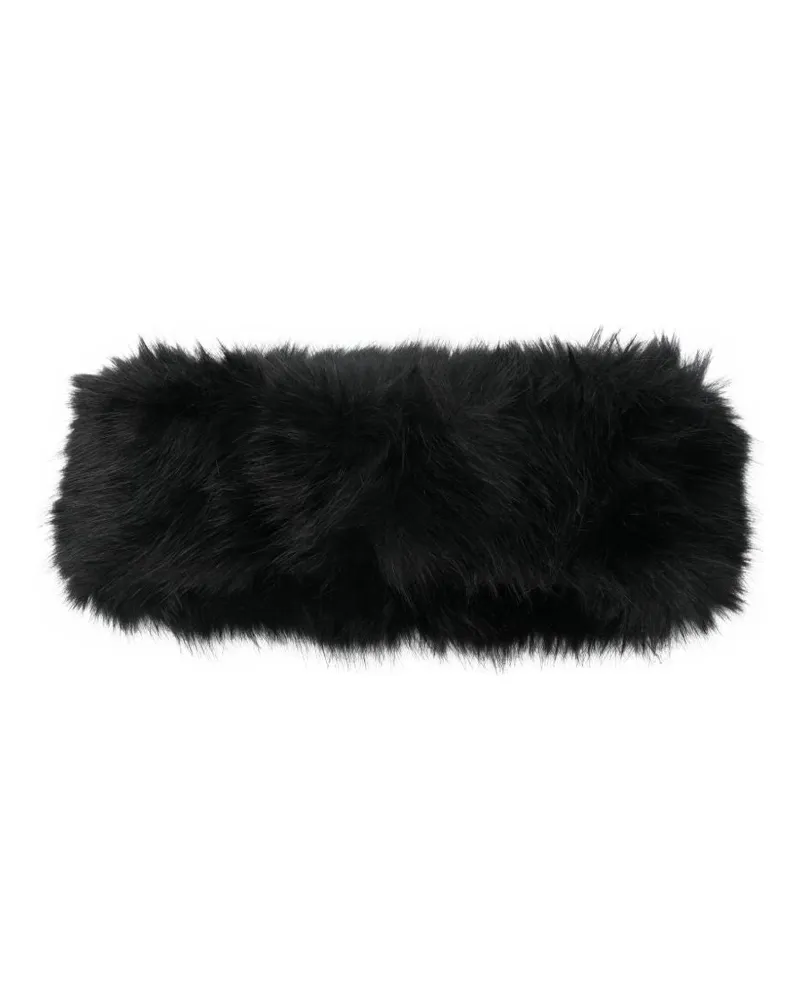STAND Zephyra Kunstfell-Stirnband Black