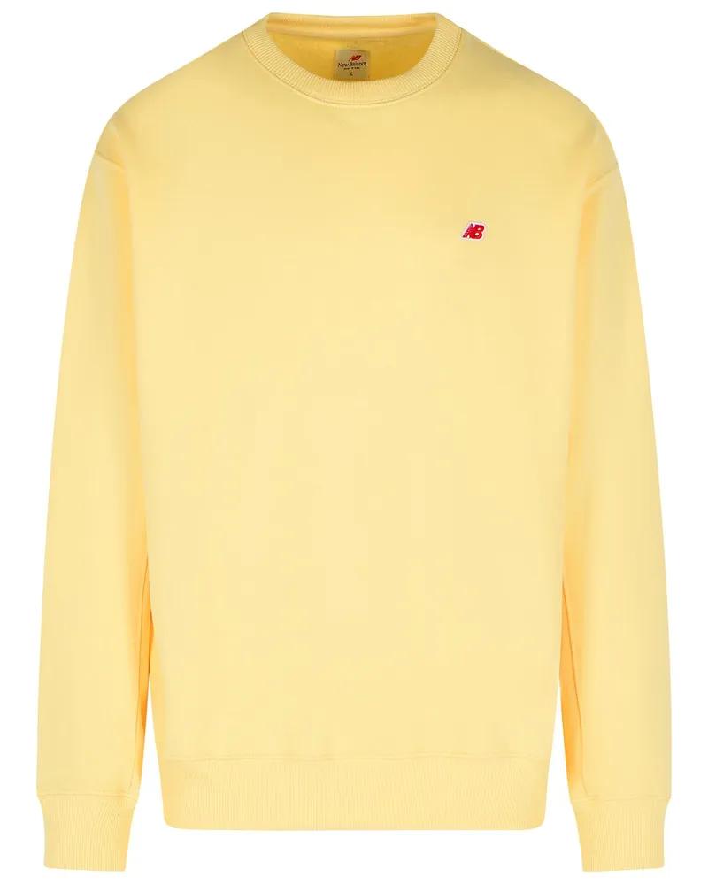 New Balance Neues Gleichgewicht Creme Baumwoll -Sweatshirt Cream