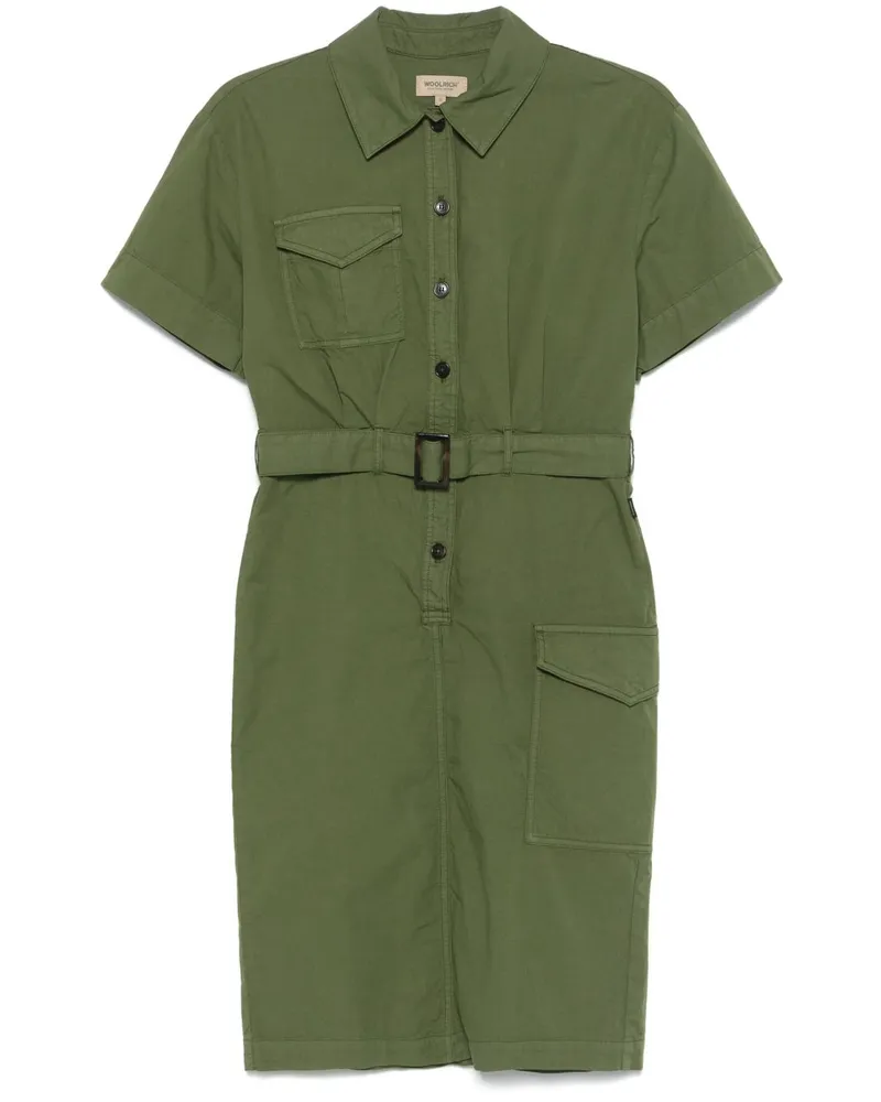 Woolrich Baumwollhemdkleid Green