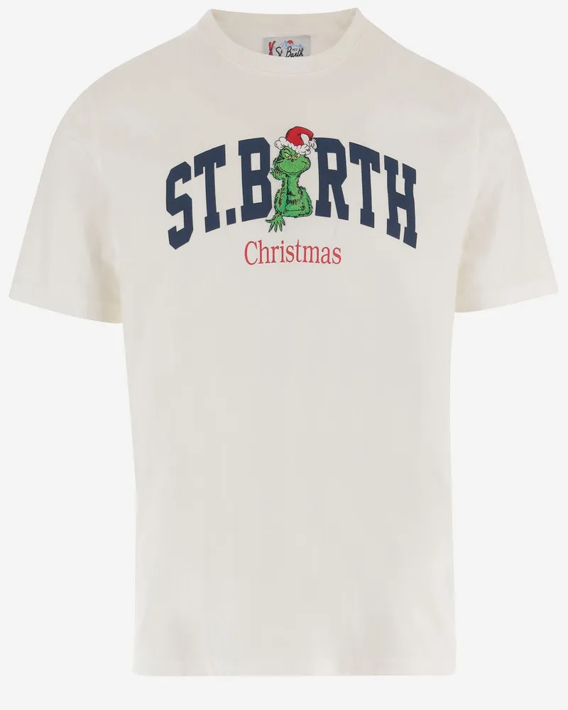 MC2 Saint Barth Baumwoll-T-Shirt mit Logo White