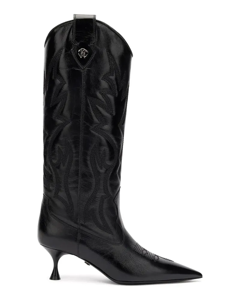 Roberto Cavalli Stiefel schwarz Black