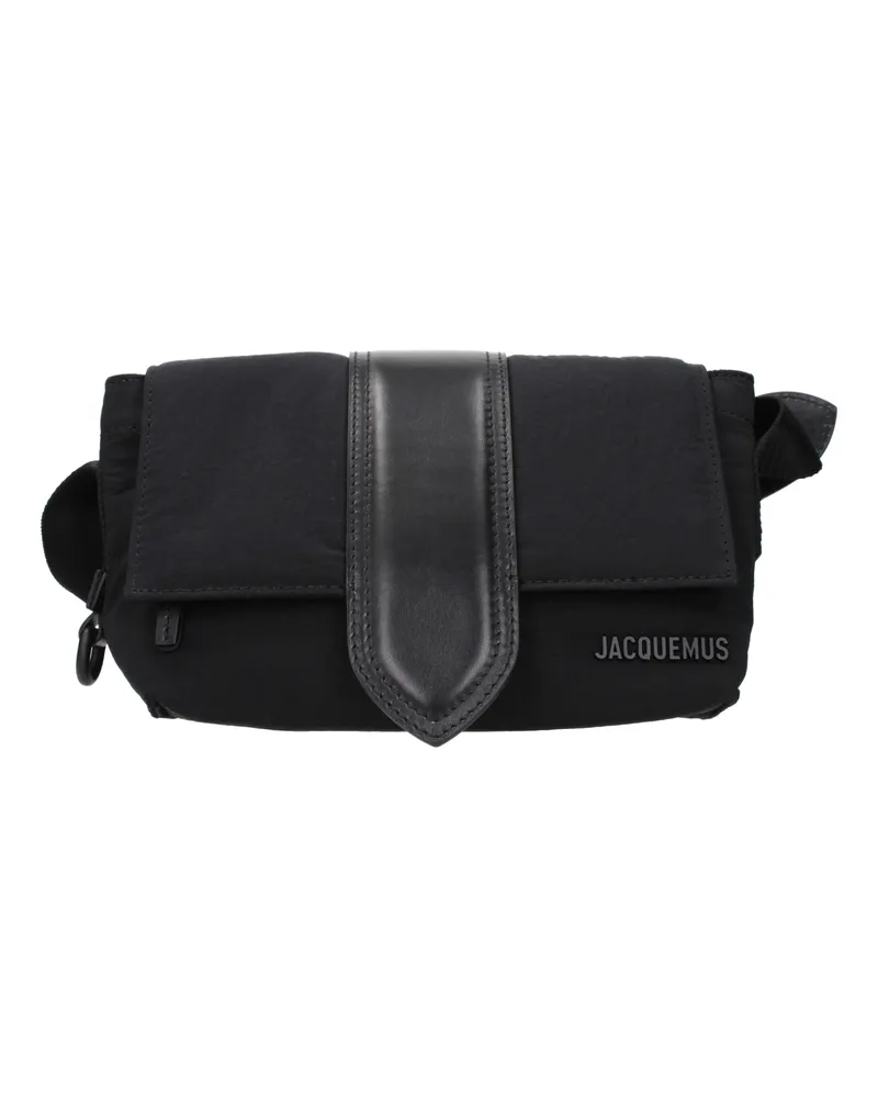Jacquemus Herrens Umhängetasche aus schwarzem Stoff -