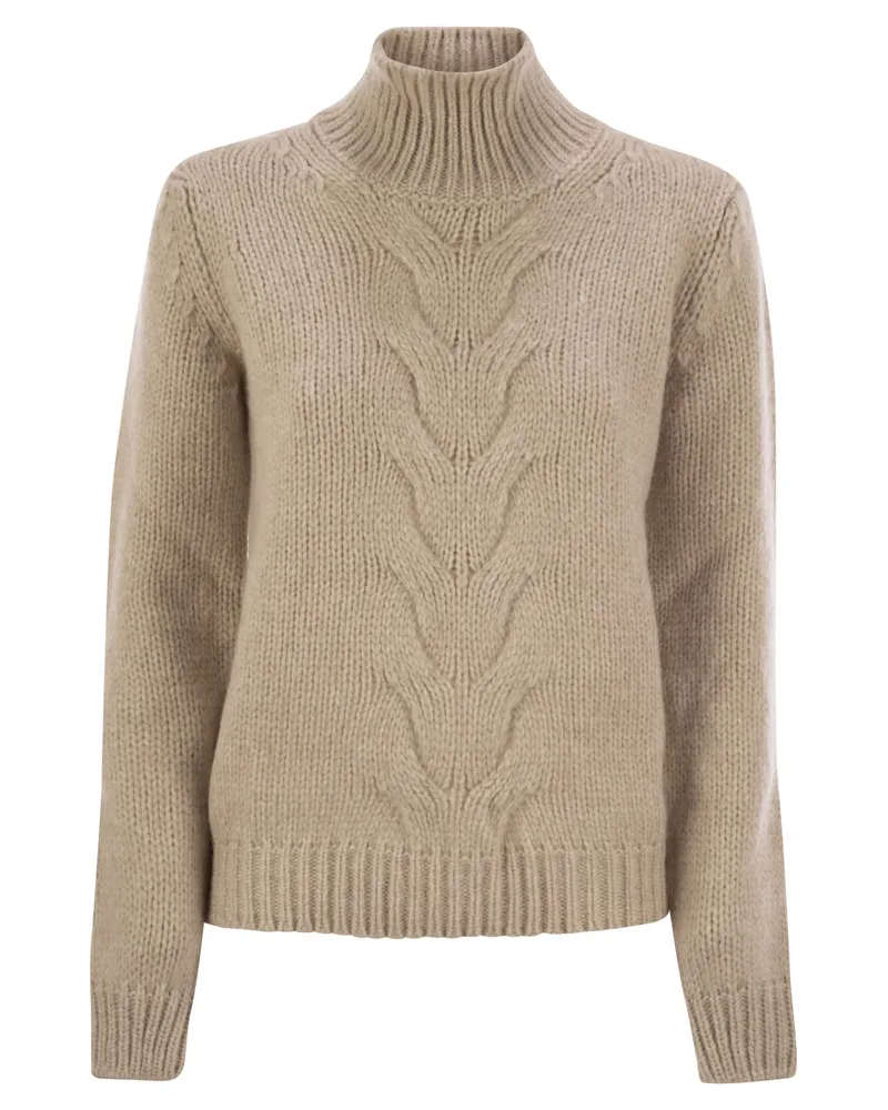 K-Way Fuzzy Rollkragenpullover Beige