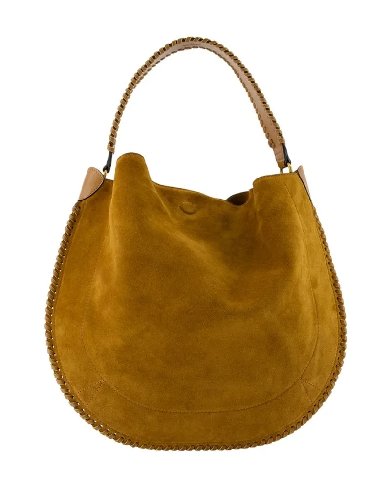 Isabel Marant Oskan Weiche Geldbörse  Leder Braun Brown