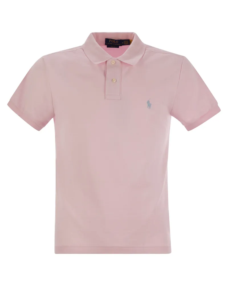 Ralph Lauren Slim Fit Pique Polo -Hemd Pink