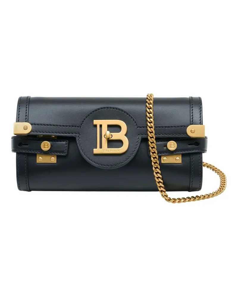 Balmain B Buzz 23 Umhängetasche  Leder Schwarz Schwarz