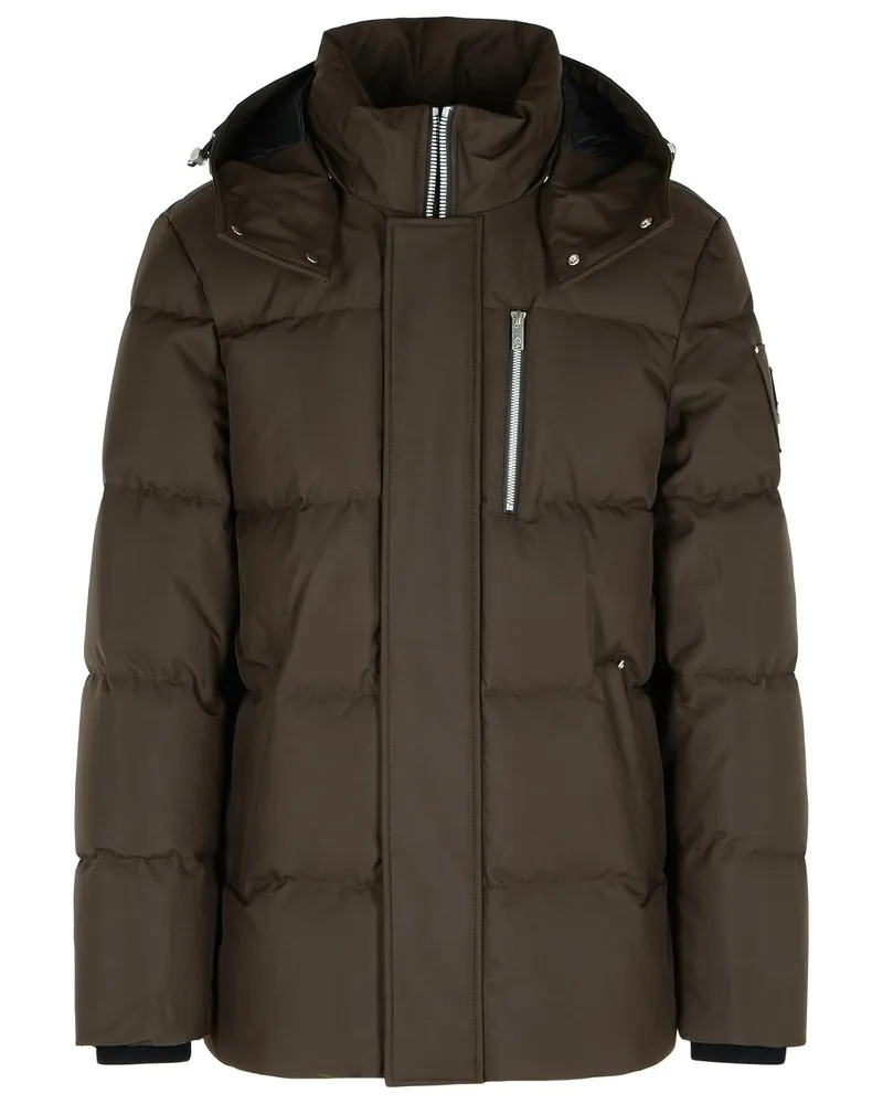 Moose Knuckles Elch Knuckles 'Cloud 3 Q' Brown Nylon Down Jacke Brown