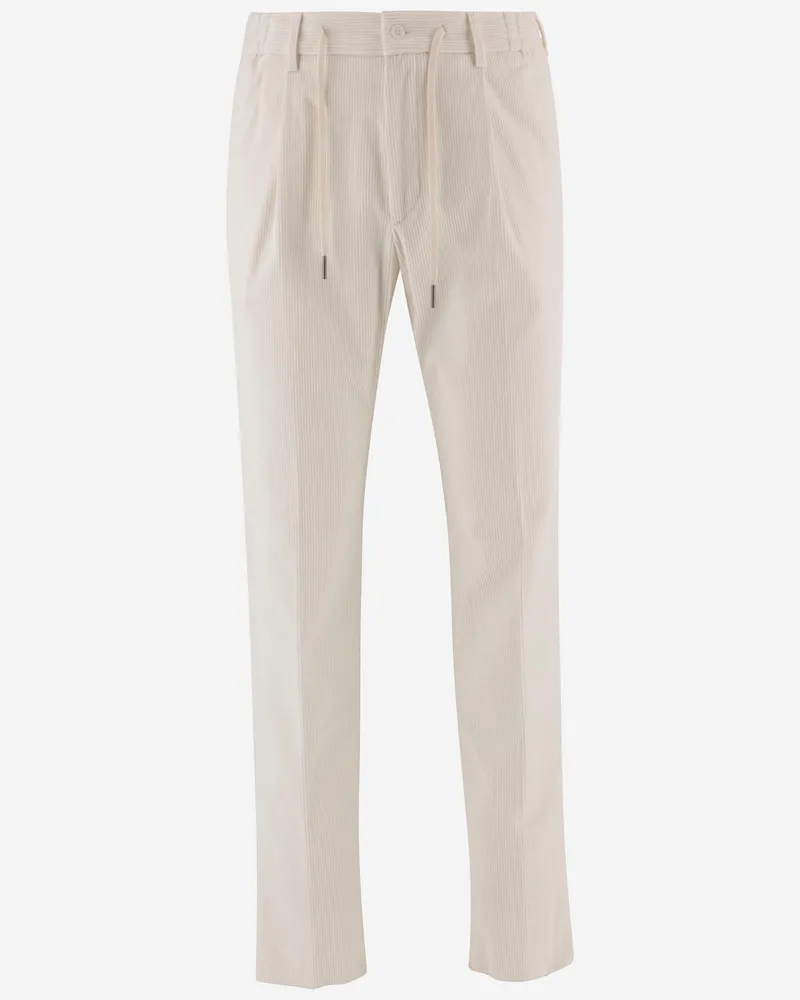 Tagliatore Stretch -Baumwoll -Samthose White