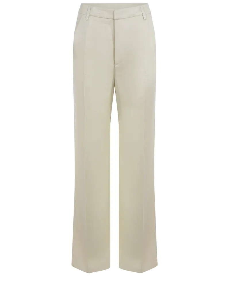 Dondup Hosen "Reina" Dontdup aus cremefarbener Leinenmischung Beige