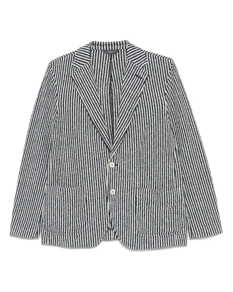 CIRCOLO 1901 gestreifte Baumwolljacke Blue